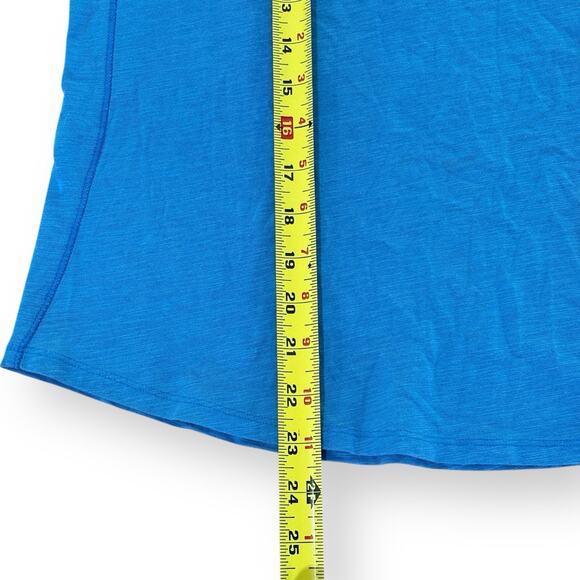 Tasc Women's Recess Fitness T-Shirt Tee Slub Size S Blue Organic Cotton Bamboo - Picture 8 of 8